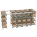 A Metro Super Erecta Pro top-track kit shelf with boxes on it.