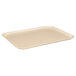 A beige MFG Tray rectangular fiberglass cafeteria tray.