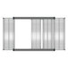 A Metro chrome rectangular top track with white background.