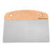 A stainless steel bench scraper with a natural Richlite handle.