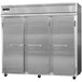 The open doors of a Continental Refrigerator 3FEN Reach-In Freezer.