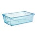 An Araven blue plastic food pan.