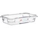 An Araven clear plastic food pan with lid.