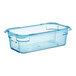 An Araven blue plastic food pan.