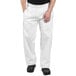 A person wearing Uncommon Chef white classic chef pants.