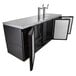 A black Continental Refrigerator beer dispenser with two taps.