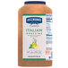 A plastic container of Hellmann's Classic Italian Dressing.