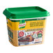 A container of Knorr Low Sodium Beef Bouillon Base with a green lid.