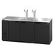 a black cabinet with a silver top