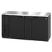 A black Hoshizaki back bar refrigerator with a silver top.