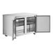 A stainless steel Avantco undercounter freezer with two doors.