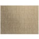 A tan woven vinyl rectangle placemat with a woven husk pattern.