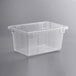 A clear plastic Vigor food storage container with a lid.