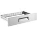 An Avantco stainless steel drawer assembly with a black handle.