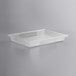 A clear plastic container with a lid.