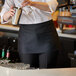 Choice 12 inch x 26 inch Black Front of the House Waist Apron