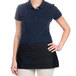 Choice 12 inch x 26 inch Black Front of the House Waist Apron