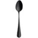 A black Sola Baguette vintage stainless steel teaspoon with a long handle.