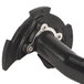A black plastic handle with a metal stem.