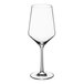 A close-up of a clear Zwiesel Glas Pure Cabernet wine glass with a stem.