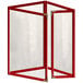 a red and white rectangular frame