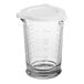 An Anchor Hocking clear glass measuring cup with a white lid.