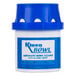 A blue and white Continental P222 automatic toilet bowl cleaner container with a blue lid.