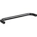 A black metal handlebar for a smoker lid.