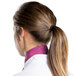 a close-up of a woman's neck