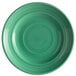 a close-up of a green plate