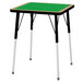 A green rectangular Jonti-Craft brick building table with legs.