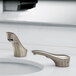 a close up of a faucet