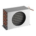 A metal box with copper pipes inside.