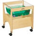 A Jonti-Craft wooden sensory table with clear water inside.