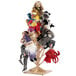 A Jonti-Craft hardwood puppet tree holding many stuffed animals.