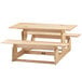 A Jonti-Craft wooden picnic table with benches.
