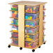 a plastic container with colorful blocks