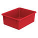 A red plastic Jonti-Craft cubbie tray.