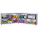 A purple and white Rainbow Accents Fold-n-Lock storage cabinet.