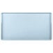 A light blue rectangular tray with a white border.