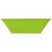 A green rectangular Keywest melamine bowl with white edges.