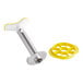 A silver and yellow metal Vacu Vin pineapple corer, slicer, peeler, and wedger.