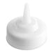 A white plastic cone tip cap designed for wide-mouth squeeze bottles with a 53 mm opening.