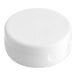 A solid white hinged cap designed for squeeze bottles with a 38 mm opening.