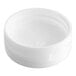 A solid white hinged cap designed for squeeze bottles with a 38 mm opening.