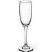 An Acopa tall flute wine glass on a white background.