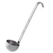 A Vollrath stainless steel ladle with a long handle.