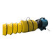 An XPOWER yellow and black flexible ventilation duct hose.