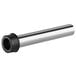 A close-up of a Regency stainless steel overflow pipe.