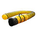 A yellow tube with black straps: XPOWER 8" Extra Flexible PVC ventilation duct hose with black straps.